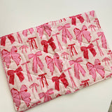 Bible Cover Sleeve, Handmade Pink Bows