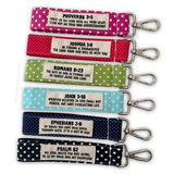 Bible verse keychain, Faith inspired key fob