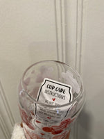 Cherry Bows Glass Tumbler Cup