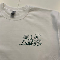 Wildflowers White Crewneck Sweatshirt