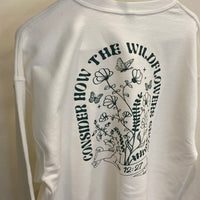 Wildflowers White Crewneck Sweatshirt