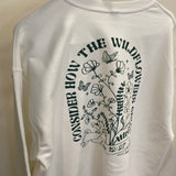 Wildflowers White Crewneck Sweatshirt