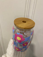 Blooming Flowers Glass Tumbler