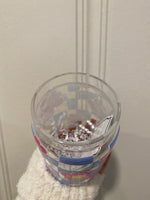 Blooming Flowers Glass Tumbler