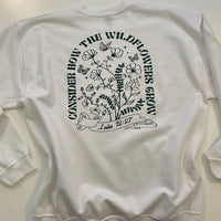 Wildflowers White Crewneck Sweatshirt