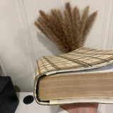 Plaid Bible Cover Olive Beige Neutral