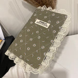 Bible Cover, case with Lace trim, pockets