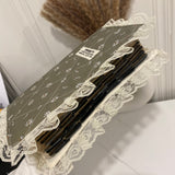 Bible Cover, case with Lace trim, pockets