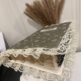 Bible Cover, case with Lace trim, pockets