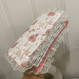 Handmade quilted Bible Cover with pockets, Christian gift Bible case