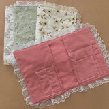 Handmade quilted Bible Cover pink bows with pockets, Christian gift Bible case