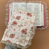Handmade quilted Bible Cover with pockets, Christian gift Bible case