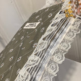 Handmade Bible Cover Lace trim, Custom size