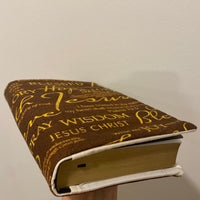Handmade Bible Cover with Jesus Salvation lettering