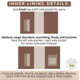 Handmade Bible Cover Lace trim, Custom size