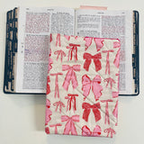 Bible Cover Sleeve, Handmade Pink Bows