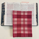 Burgundy Plaid Bible Cover