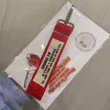 Bible verse keychain, Faith inspired key fob