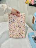 Quilted Bible Cover Sleeve with Light Pink Florals