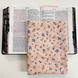 Quilted Bible Cover Sleeve with Light Pink Florals