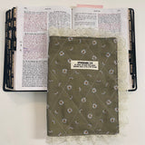 Handmade Bible Cover Lace trim, Custom size
