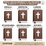 Handmade quilted Bible Cover with pockets, Christian gift Bible case